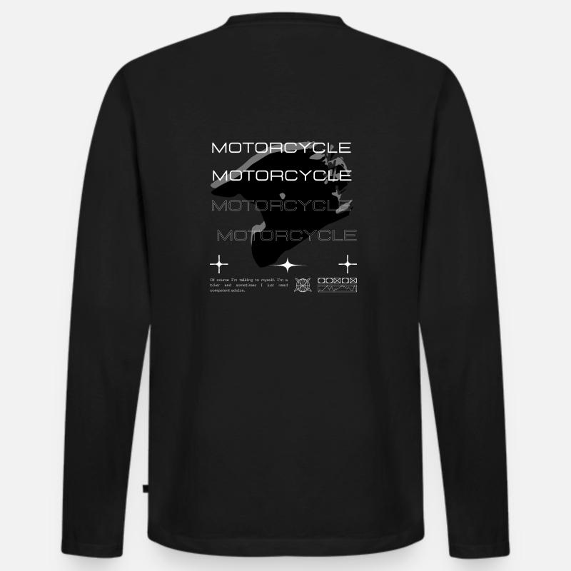 Motorcycle - Männer Premium Bio Langarmshirt - Schwarz