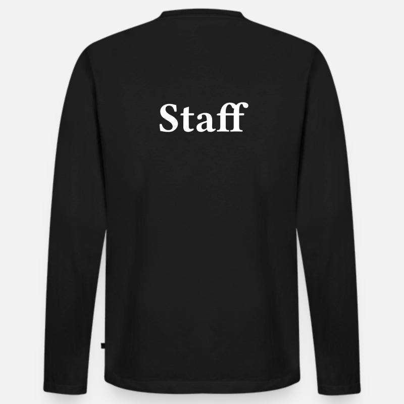 Staff - Männer Premium Bio Langarmshirt - Schwarz
