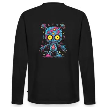 Modez avec Voodoo Poppet pour votre style - T-shirt manches longues Premium bio Homme - noir - Dos - Nico (187cm)
