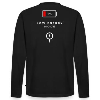 Low Energy Mode Graphics - Men's Premium Organic Long Sleeve Shirt - black - Back - Nico (187cm)