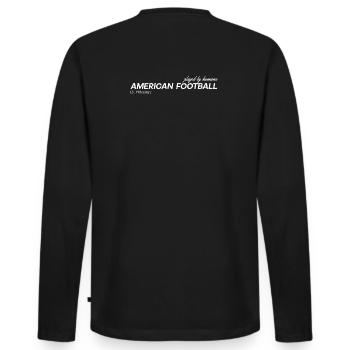 American Football - Männer Premium Bio Langarmshirt - Schwarz - Hinten - Nico (187cm)