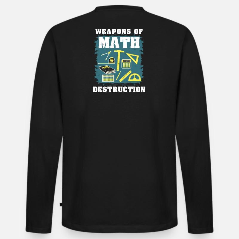 Mathematik Mathe Geschenk - Männer Premium Bio Langarmshirt - Schwarz