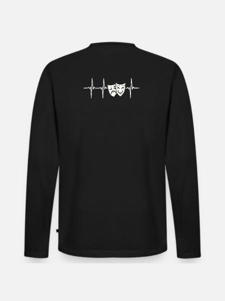 Heartbeat Theater - Men's Premium Organic Long Sleeve Shirt - black