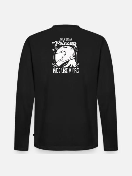Motorrad Motorradfahrerin Geschenk - Männer Premium Bio Langarmshirt - Schwarz