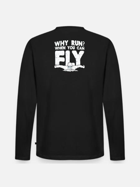 Swimming swimmer gift - Men's Premium Organic Long Sleeve Shirt - black
