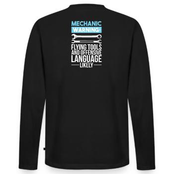 Auto mechanic car auto mechanic gift - Men's Premium Organic Long Sleeve Shirt - black - Back - Nico (187cm)