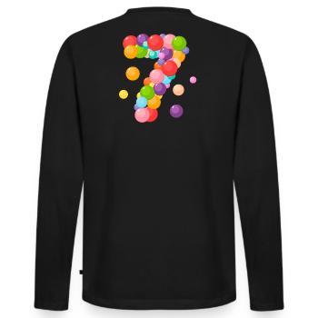 birthday, 7 years, I am 7 years old, 7 years old - Men's Premium Organic Long Sleeve Shirt - black - Back - Nico (187cm)