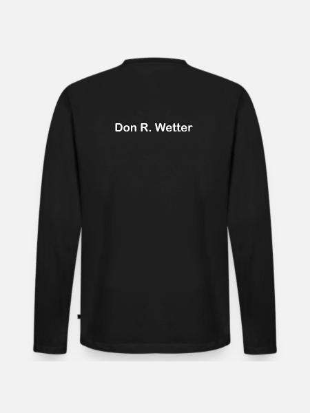 Don R. Wetter - Männer Premium Bio Langarmshirt - Schwarz