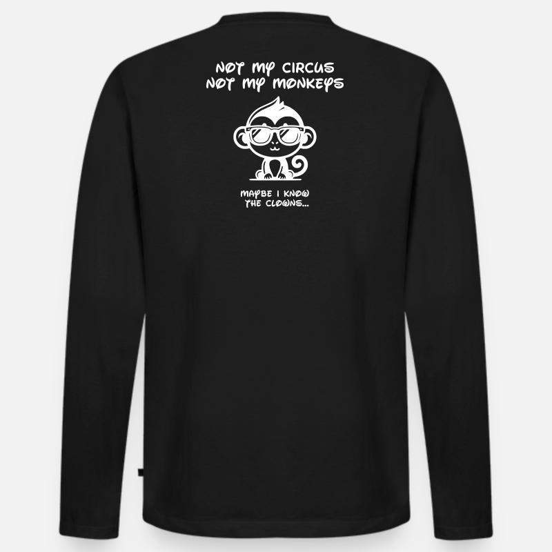 Not my Circus -White - Männer Premium Bio Langarmshirt - Schwarz