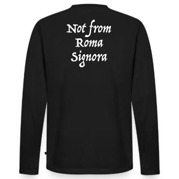 Rome Italie Rom Italien - T-shirt manches longues Premium bio Homme - noir - Dos - Nico (187cm)