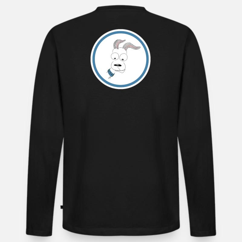 Hund - Männer Premium Bio Langarmshirt - Schwarz