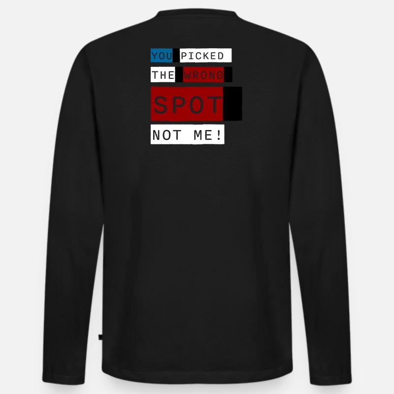 Wrong Spot – Konzertausgabe - Männer Premium Bio Langarmshirt - Schwarz
