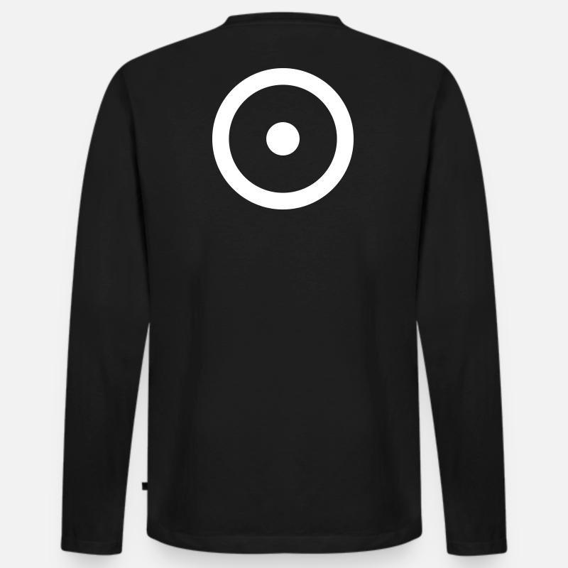 joystick-minimal-weiss - Männer Premium Bio Langarmshirt - Schwarz