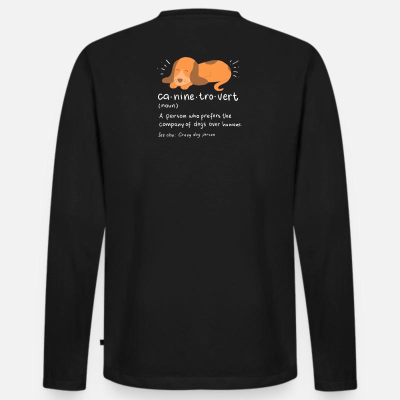 Introvertiert - Männer Premium Bio Langarmshirt - Schwarz