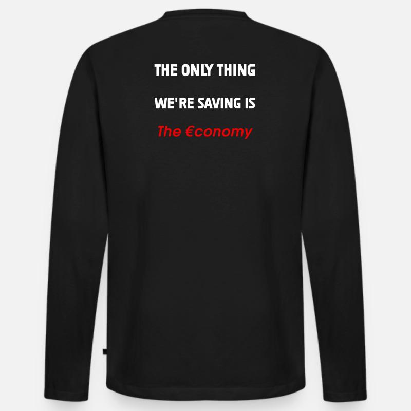 Rettung der Wirtschaft - Männer Premium Bio Langarmshirt - Schwarz