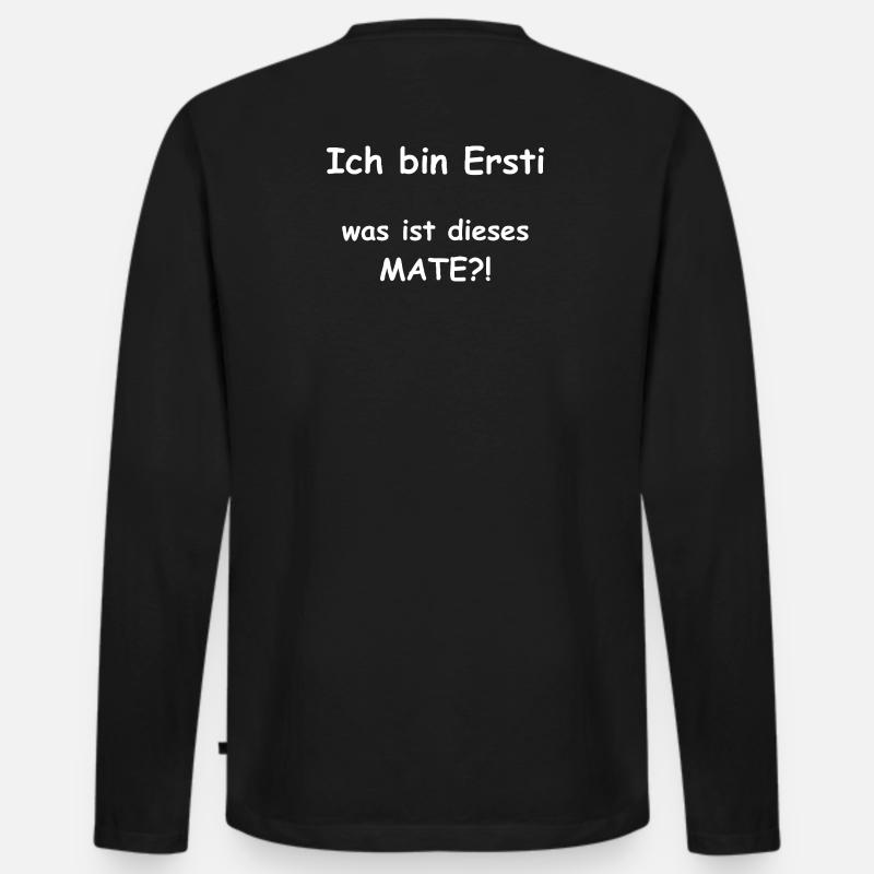 Erstisperuch "was Mate" Student Geschenk Studenten - Männer Premium Bio Langarmshirt - Schwarz