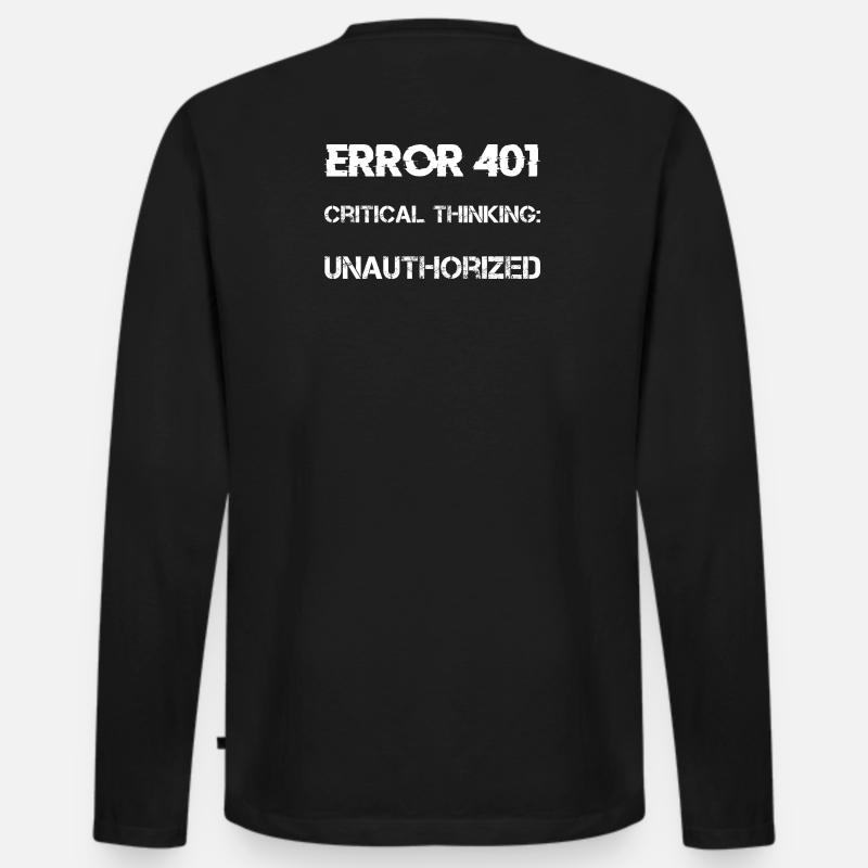 Verschwörungstheorie - Männer Premium Bio Langarmshirt - Schwarz