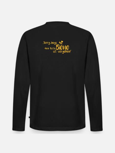Junggesellenabschied flotte Biene - Männer Premium Bio Langarmshirt - Schwarz