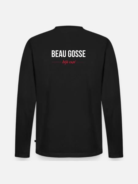 Beau gosse déja casé - T-shirt manches longues Premium bio Homme - noir