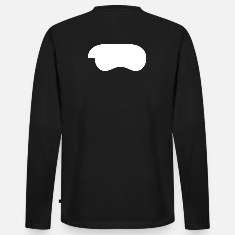 controller-weiss - Männer Premium Bio Langarmshirt - Schwarz
