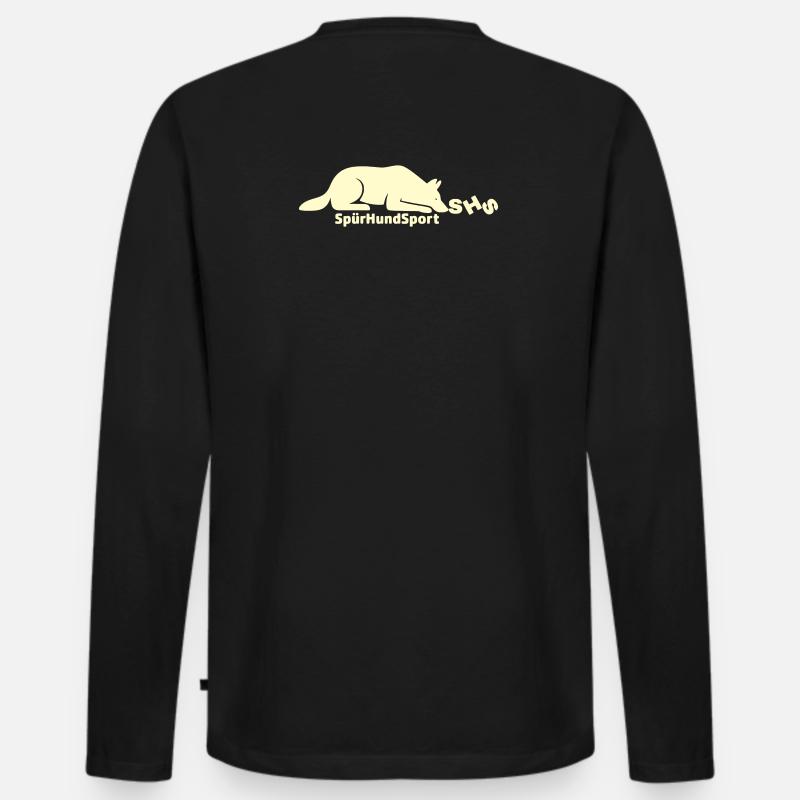 SHS Logo lemon - Männer Premium Bio Langarmshirt - Schwarz