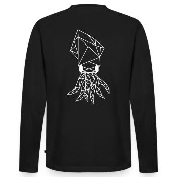Calmar - T-shirt manches longues Premium bio Homme - noir - Dos - Nico (187cm)