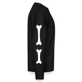 Skelett Arm Knochen Totenkopf Karneval Halloween - Männer Premium Bio Langarmshirt - Schwarz - Rechts - Nico (187cm)