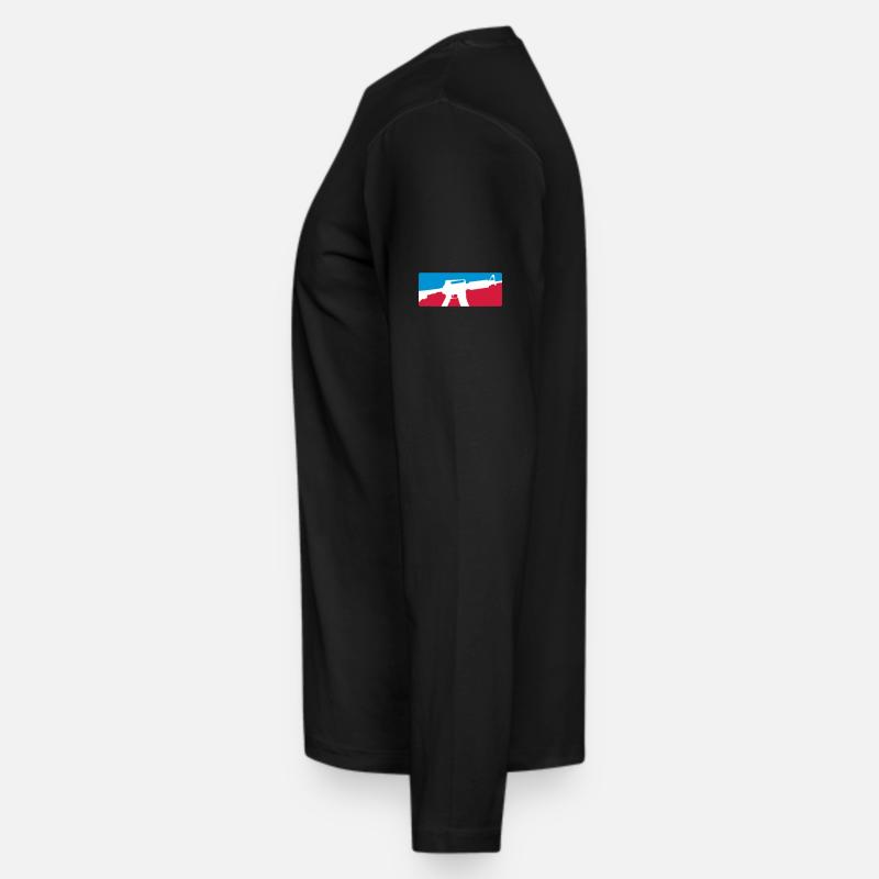 M4 - Männer Premium Bio Langarmshirt - Schwarz
