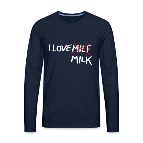 I Love MILK - Mannen Premium shirt met lange mouwen