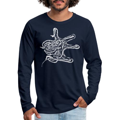 Octopus weiss - Männer Premium Langarmshirt