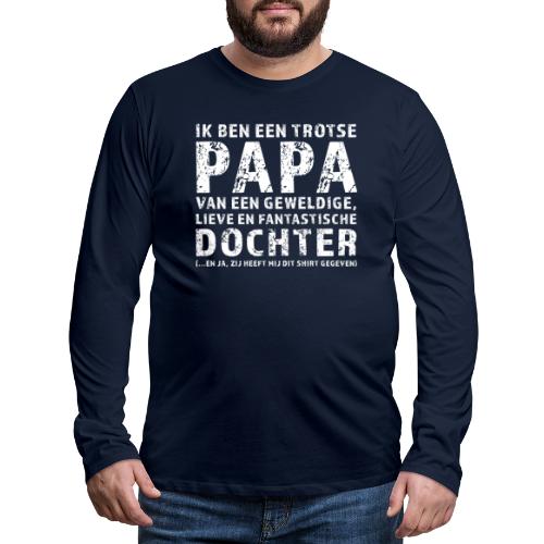 Trotse Papa - Mannen Premium shirt met lange mouwen