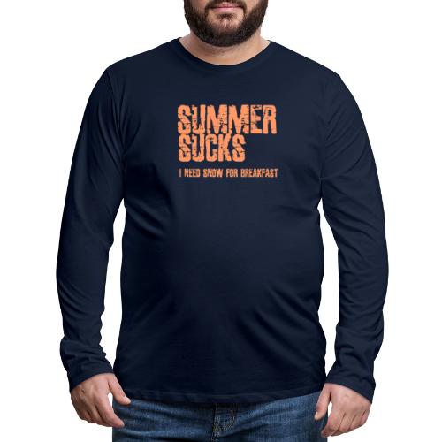 SUMMER SUCKS - Mannen Premium shirt met lange mouwen