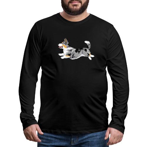 Welshcorgi5 - Miesten premium pitkähihainen t-paita