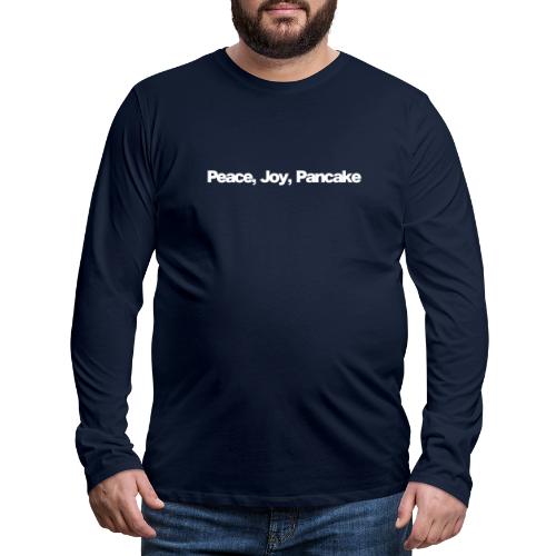 peace joy pankake white 2020 - Männer Premium Langarmshirt