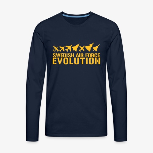 Swedish Air Force Evolution - Långärmad premium-T-shirt herr