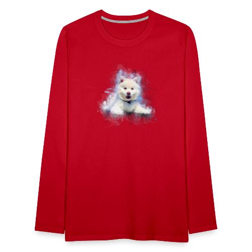 Husky sibérien Blanc chiot mignon -by- Wyll-Fryd - T-shirt manches longues Premium Homme