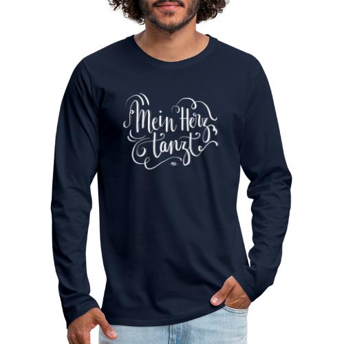 my heart dances - white - Men's Premium Longsleeve Shirt