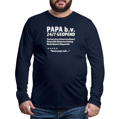 Papa b.v. grappig shirt voor vaderdag - Mannen Premium shirt met lange mouwen