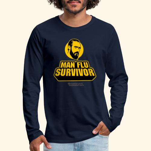 Man Flu Survivor Internet Meme - Männer Premium Langarmshirt