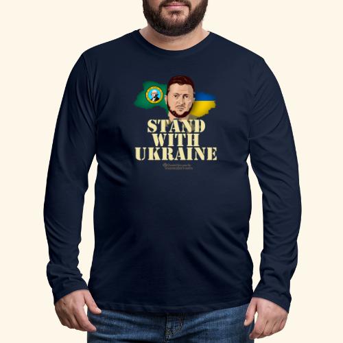 Ukraine Washington - Männer Premium Langarmshirt