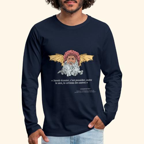 Léonard de Vinci, inventeur de génie - T-shirt manches longues Premium Homme