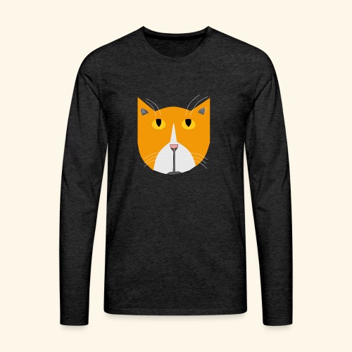 Hieno kissa - Miesten premium pitkähihainen t-paita