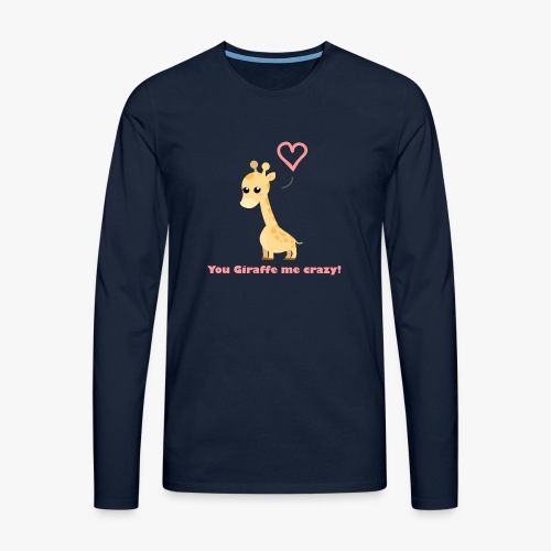 Giraffe Me Crazy - Herre premium T-shirt med lange ærmer