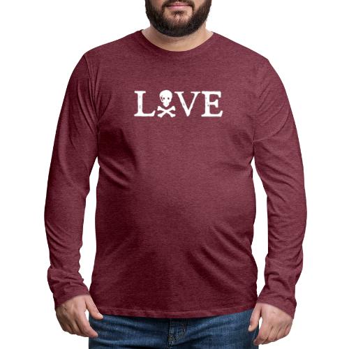 Love Skull (white print) - Men's Premium Longsleeve Shirt