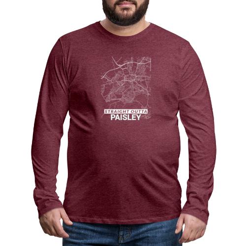 Straight Outta Paisley city map and streets - Men's Premium Longsleeve Shirt