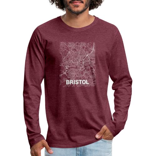 Bristol city center city map and streets - Men's Premium Longsleeve Shirt