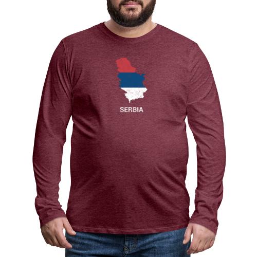 Serbia (Srbija) country map & flag - Men's Premium Longsleeve Shirt