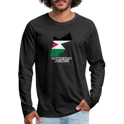 Straight Outta Jordan country map - Men's Premium Longsleeve Shirt