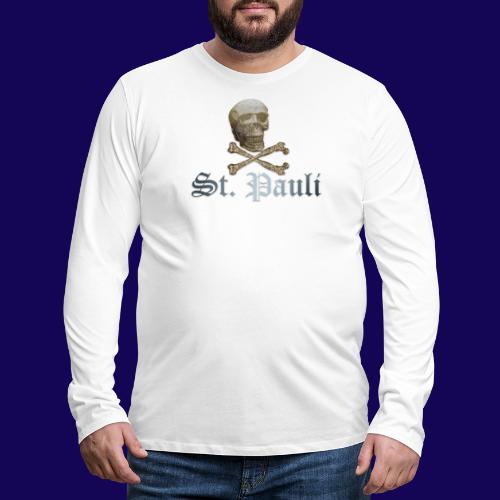 St. Pauli (Hamburg) Piraten Symbol mit Schädel - Männer Premium Langarmshirt