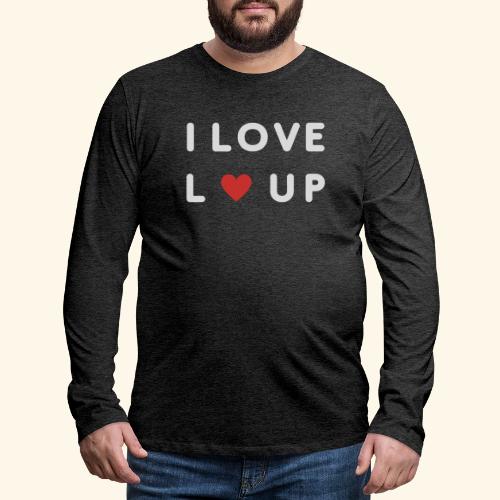 I LOVE LOUP (lettres claires) - T-shirt manches longues Premium Homme
